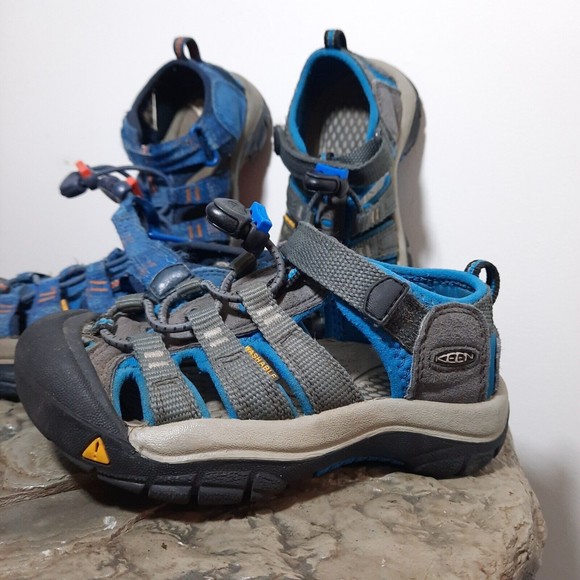 Kids Blue and Gray Outdoor Sandals - Picture 2 of 9